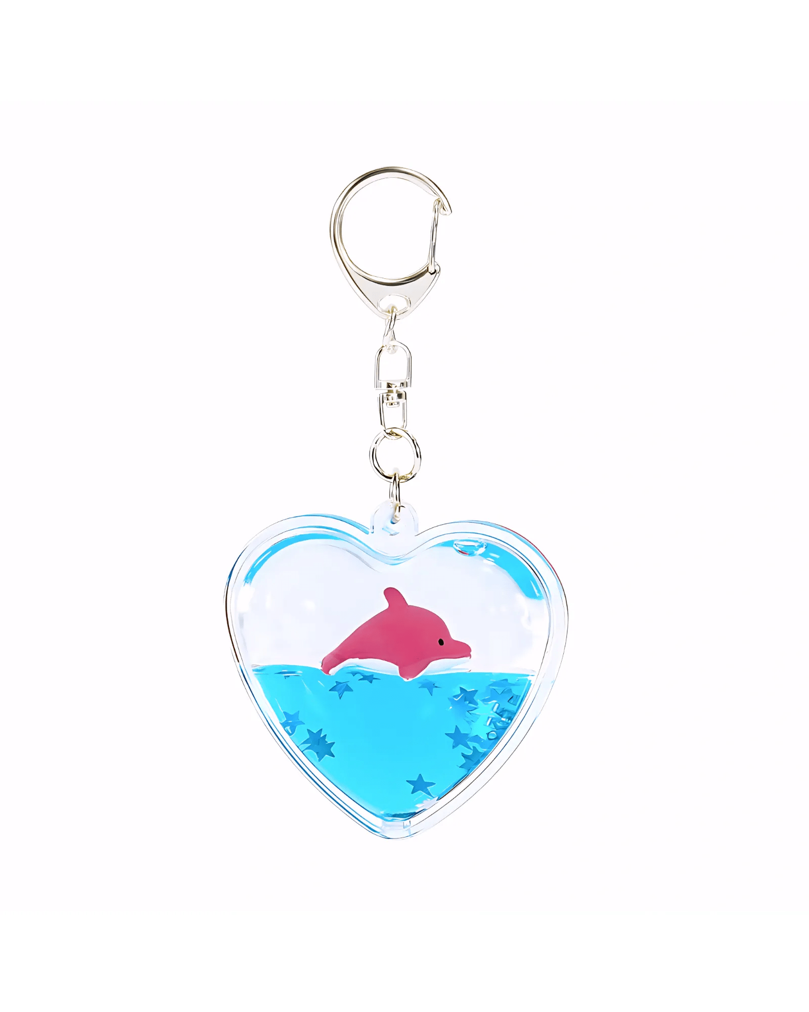 Mijn winkel Dolphin Heart Float Shaped Keychain